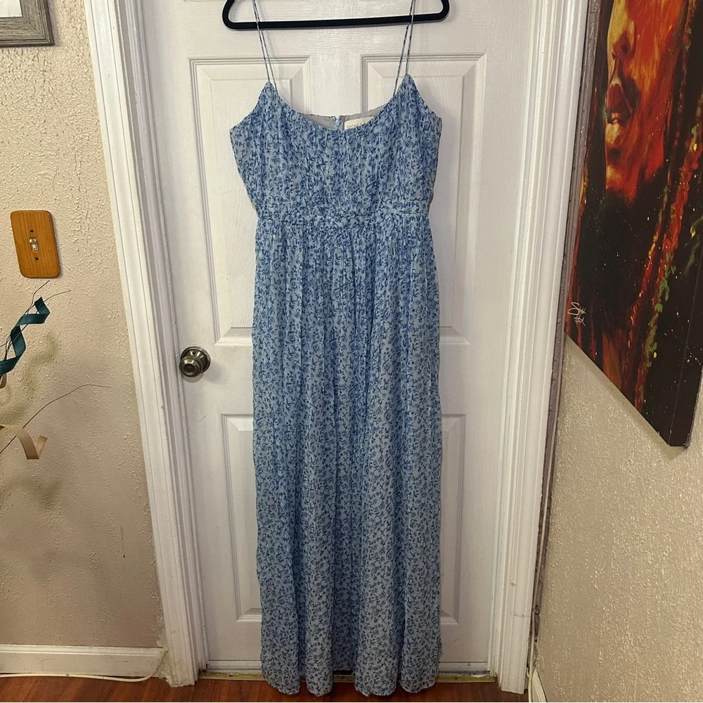 Sachin + Babi Rose Dress Dusty Blue Floral Print - Picture 3 of 10